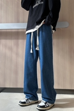 8XL-M牛仔裤男士直筒宽松特大码胖子阔腿裤男款长裤NZ110-P45控58，男装牛仔裤，电商D206-1