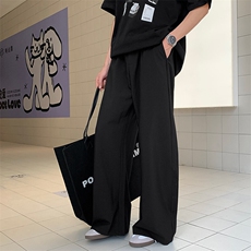 松弛感立体剪裁活页弯刀垂坠感阔腿西裤拖地休闲长裤2203/p45，男装西裤，电商B381-2