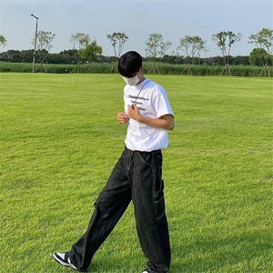 设计感小众字母印花情侣上衣男夏季ins纯棉t恤短袖T1913特P23控39图片