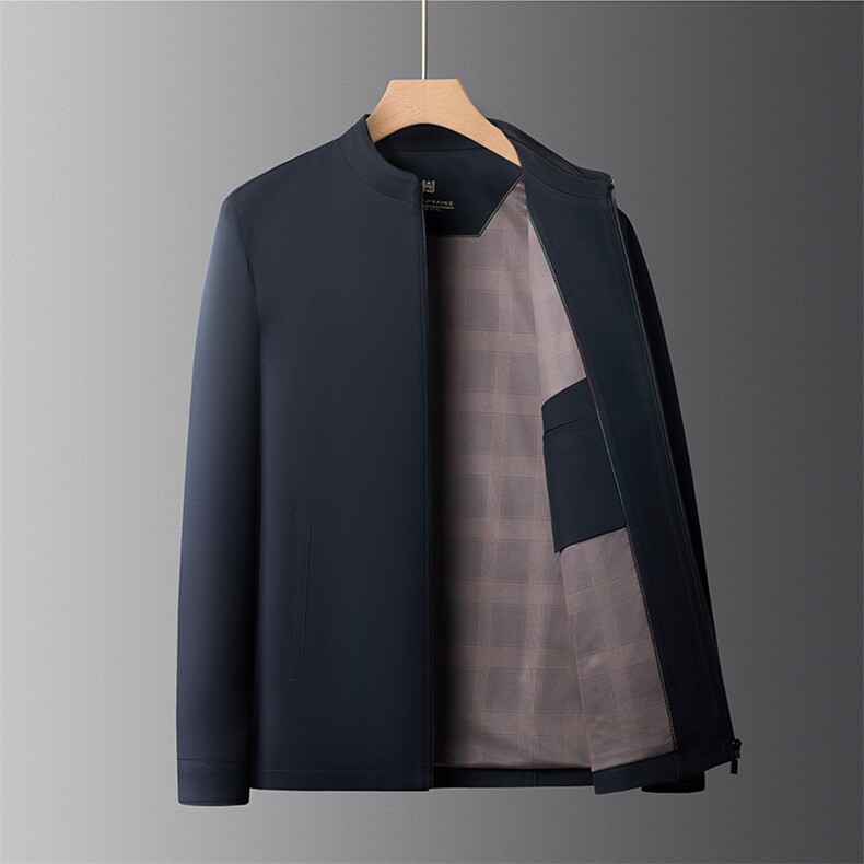 XL-K8507秋冬新款男士夹克立领商务休闲时尚青年男装纯色外套,男装夹克,电商B360