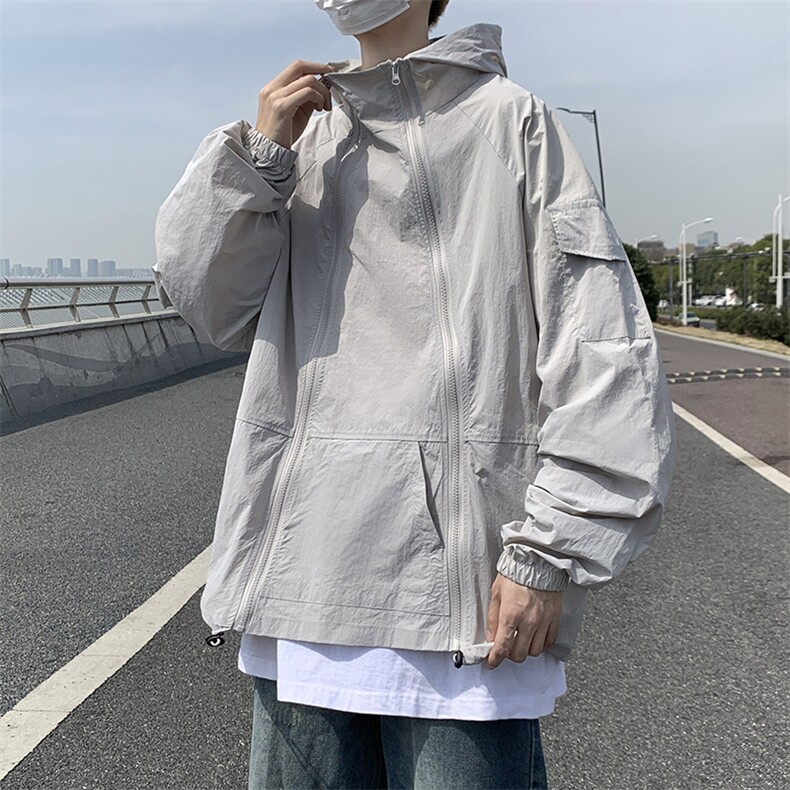 FS2307-P55控78夏季港风情侣防晒服外套薄款防晒衣,男装防晒衣,电商A036A