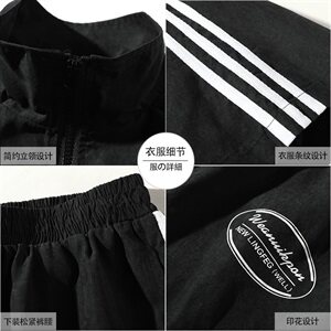 短袖男防晒衣开衫韩版夏季新款潮牌五分裤两件套装DS787T图片