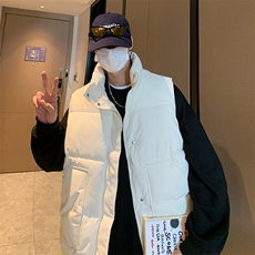 男士立领棉马甲冬季加厚休闲棉背心纯色潮流休闲A266-WMJ621-P45，男装背心/马甲，电商A266