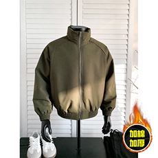 现货美式高街休闲棉衣夹克三防立领纯色户外工装加厚棉服外套，男装夹克，电商A486