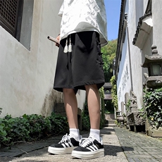 新中式盘扣休闲短裤男夏季薄款冰丝外穿风大码宽松男装五分裤子，男装牛仔裤，星座505-2（原电商A260-1)