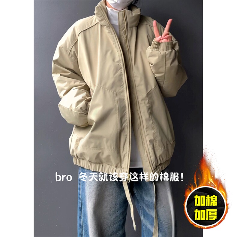现货5W件冬季三防美式高街雪山立领冲锋衣棉衣男女棉服厚夹克外套，男装夹克，电商A486