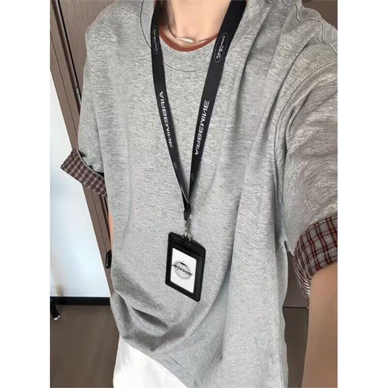 重磅纯棉美式水洗做旧短袖T恤男女学生宽松潮流5分半袖T712,男装T恤,星座1116A（原606A-3）