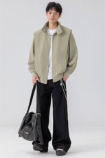 新款硬汉风户外夹克男立领纯色上衣冲锋衣外套A157B-JK7868-P70，男装夹克，电商A157B