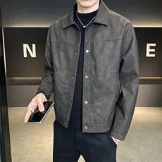 大货加绒加厚皮夹克高级感皮衣外套C317-J5536-P155，男装夹克，电商C317