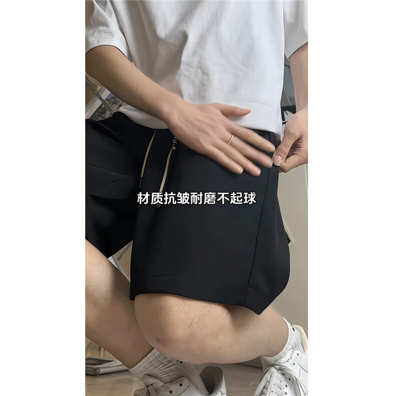 夏装刺绣短裤男夏季风冰丝西装裤宽松五分裤K6613-特P20,男装牛仔裤,电商A006