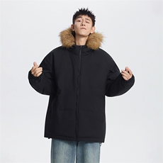座山雕美式新款80白鸭绒加厚连帽情侣羽绒外套冬A436-9150-P205，女装短外套，电商A436