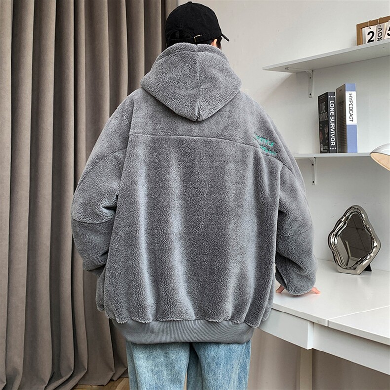 2023冬上新港风加绒保暖棉衣羊羔绒连帽外套男女990-P110控价158,男装棉衣,电商A441-1