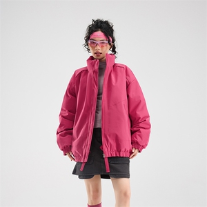 男士冬季美拉德立领棉服潮流百搭纯色棉衣外套情侣保暖M8822-P70