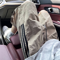 速干条纹短裤男夏季宽松显瘦设计感裤子三条杠五分中裤90500-p29，男装牛仔裤，星座1008