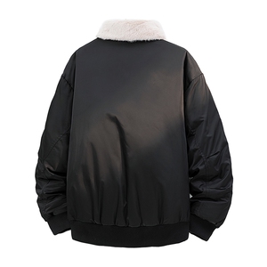 可拆卸毛领羽绒服男情侣冬季复古美式短款外套 XZ309 Y95750 P188图片