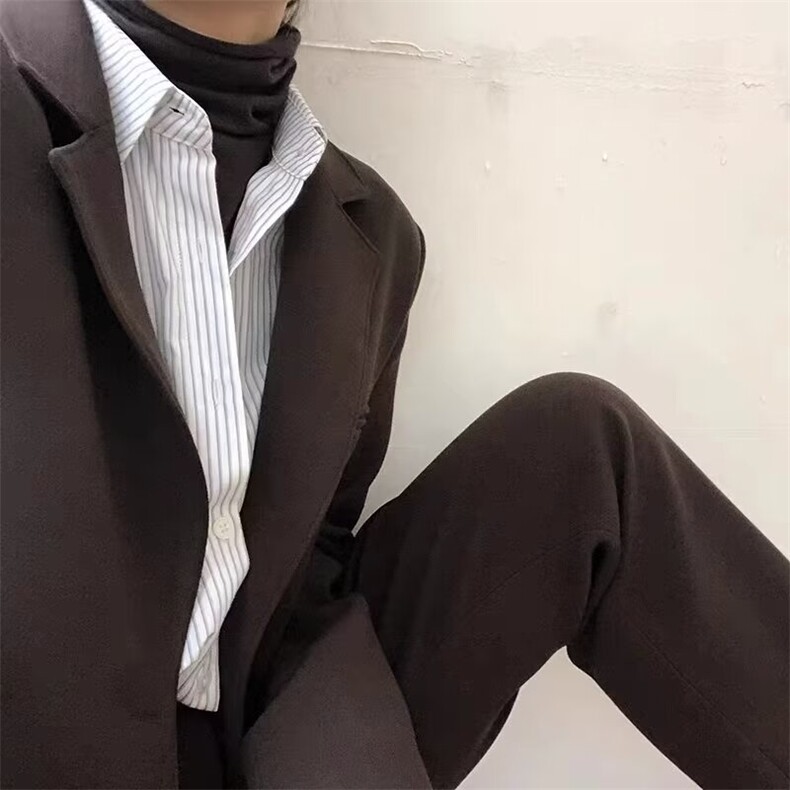 TC781-P45上衣叠穿搭配衬衣竖条纹内搭打底衬衣条纹控百搭,男装T恤,星座617A-2