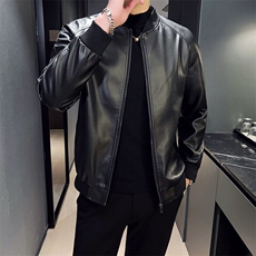 新款皮衣皮夹克PU机车服309B-2325-P55，男装皮衣，星座1409-3