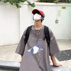 B239-D919-P28夏季个性印花落肩袖重磅短袖t恤男美式高街，男装T恤，星座514-2(原B239)
