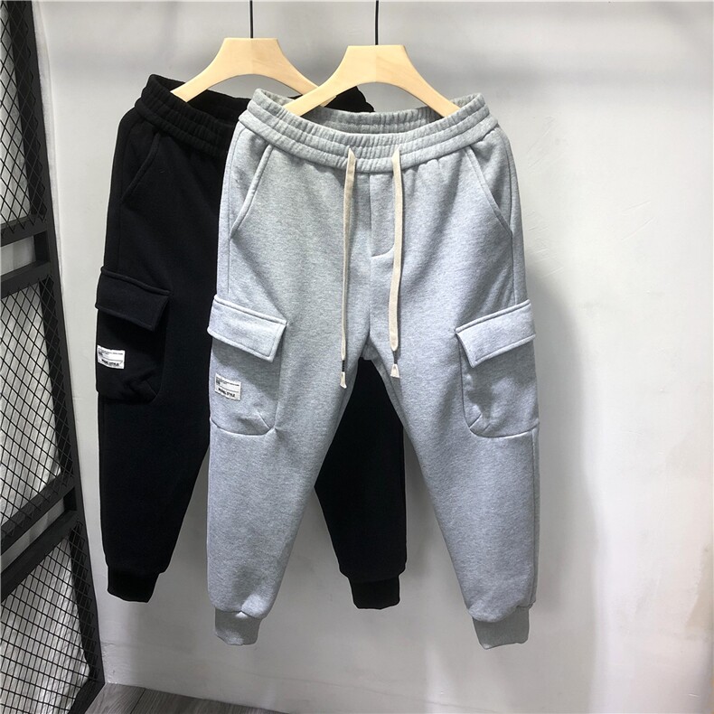 冬季加绒加厚工装运动休闲卫裤精品青年百搭休闲裤 B230 P3款图片