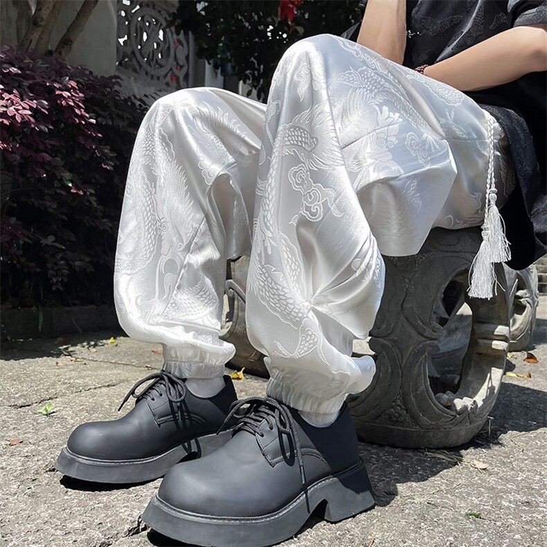百搭休闲裤男宽松直筒休闲裤百搭ins港风潮男裤K09539-P40,男装休闲裤,星座308B-2