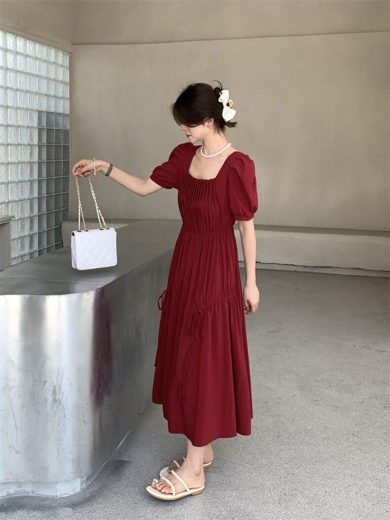 [现货]收腰显瘦气质连衣裙，三色、三码，女装连衣裙，依柏璐(1F)