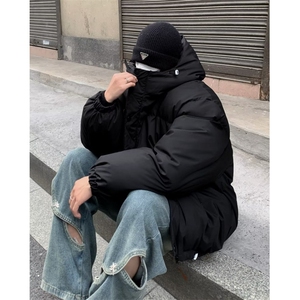 冬季加厚连帽冲锋衣棉服男女潮牌美式情侣棉衣面包服MF125-P88