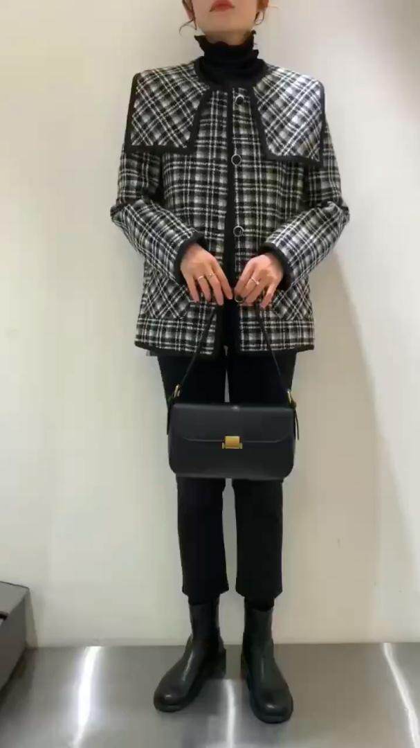 格子夹外套，其它，卡薇尔