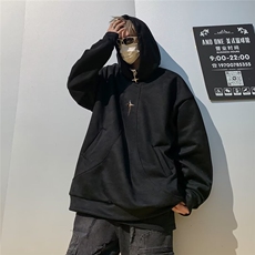 麂皮绒复合380克卫衣男潮ins港风潮流Y7702P68，男装卫衣，星座1116-2