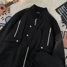 美式复古高街工装多口袋飞行员棒球服外套男潮牌宽松夹克J625，男装夹克，星座1116A-1（原606A）