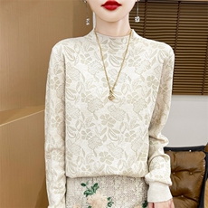 秋冬季新款毛衣女长袖显瘦时尚百搭针织上衣，女装针织衫/毛衣，贵皇网供仓