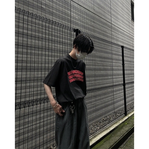 有货（版权注册）设计感小众字母印花短袖T恤男 T1923特P23控39,男装T恤,星座218-5