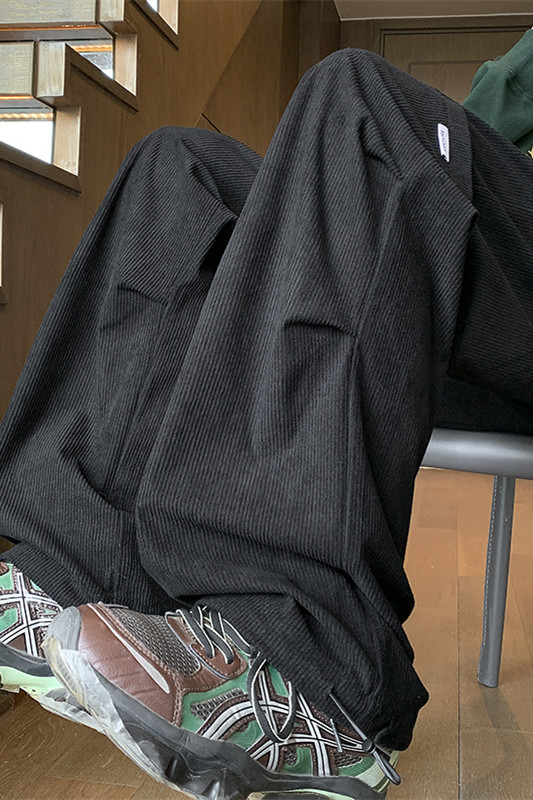 秋季新款灯芯绒工装打褶休闲裤XZ604-KG82-P40控68,男装工装外套,星座604
