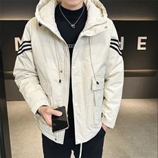 DS-A225-66851冬季新款男士连帽标羽绒服休闲潮流百搭保暖上衣，男装羽绒服，电商A225