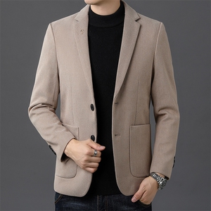 秋冬季新款西装男西服简约外套西服商务休闲小西装单西图片