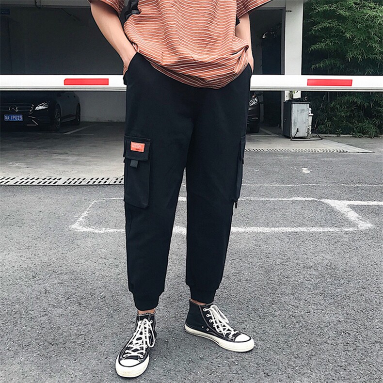 工装裤男潮牌春季休闲裤INS韩版潮流宽松束脚九分裤子1985-P40,男装休闲裤,电商A318