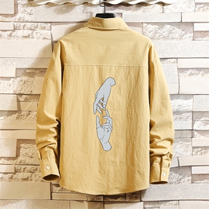 CS15147-P38加绒款-P48 长袖衬衫男士大码宽松衬衣男寸衫男寸衣图片
