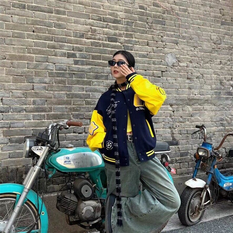 W8401-P68网络图ins潮流文艺气质棒球服外套新款原宿日系夹克,男装夹克,星座1608-2