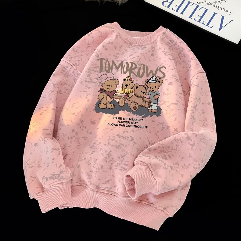 复古字母卡通印花圆领长袖T恤女秋款设计感小众修身卫衣WE659，男装T恤，星座1116A（原606A-3）