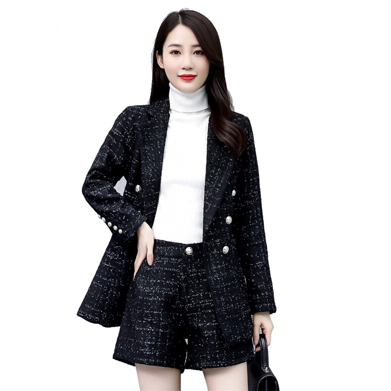 现货套裤女2022年冬季新款时尚减龄通勒百搭街头小香风两件套套装,女装套装/套裙,丽美静依