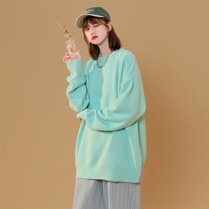 纯色圆领毛衣女跑量款 M01 P40图片