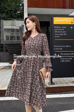 秋装花料连衣裙，女装连衣裙，天使公主