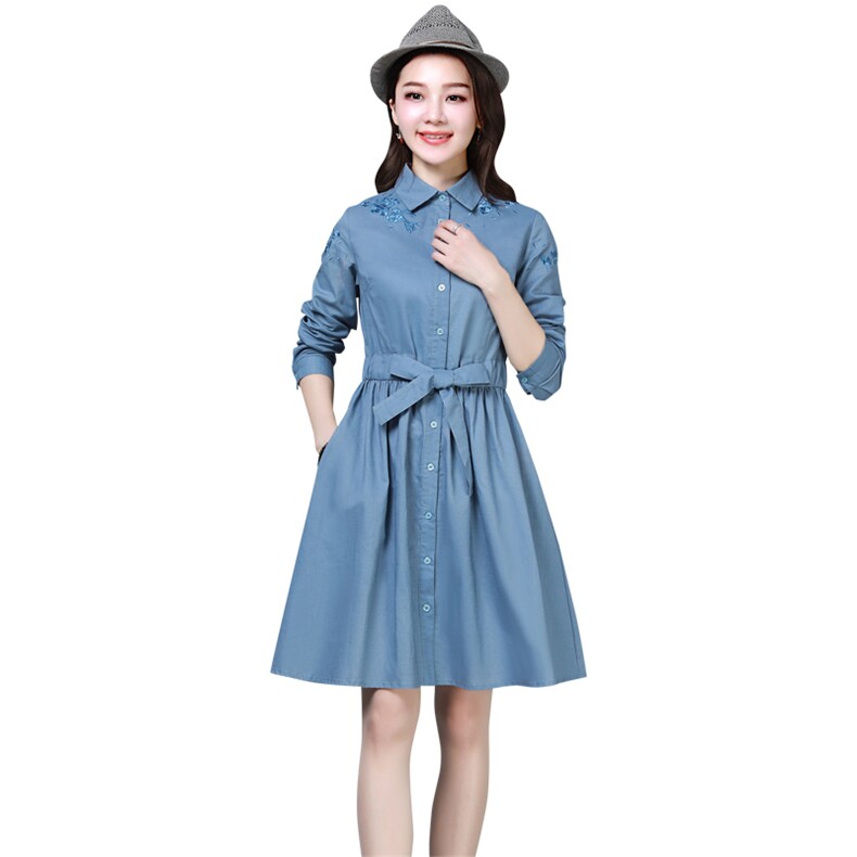 连衣裙2021年春季图案长袖显瘦修身百搭潮流简约个性时尚POLO领,女装连衣裙,奕阳依阁