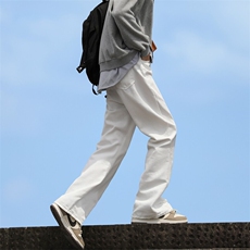 SJ-217-2-HK24151特P40秋季直筒水系牛仔裤男vibe微喇休闲裤，男装牛仔裤，星座217-2