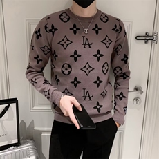 网红痞帅圆领毛衣男韩版修身精神保暖针织衫秋冬季上衣服S216，男装针织衫/毛衣，星座1116A-2（原606A-1）