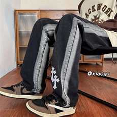 XZ616秋季新款克罗心渐变牛仔裤拖地长裤TY406P55控68，男装牛仔裤，星座512A（原616）