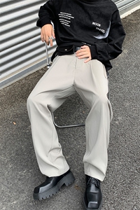 8XL-M 特大码休闲百搭垂坠感西裤直筒宽松长裤西装裤男K926P55图片