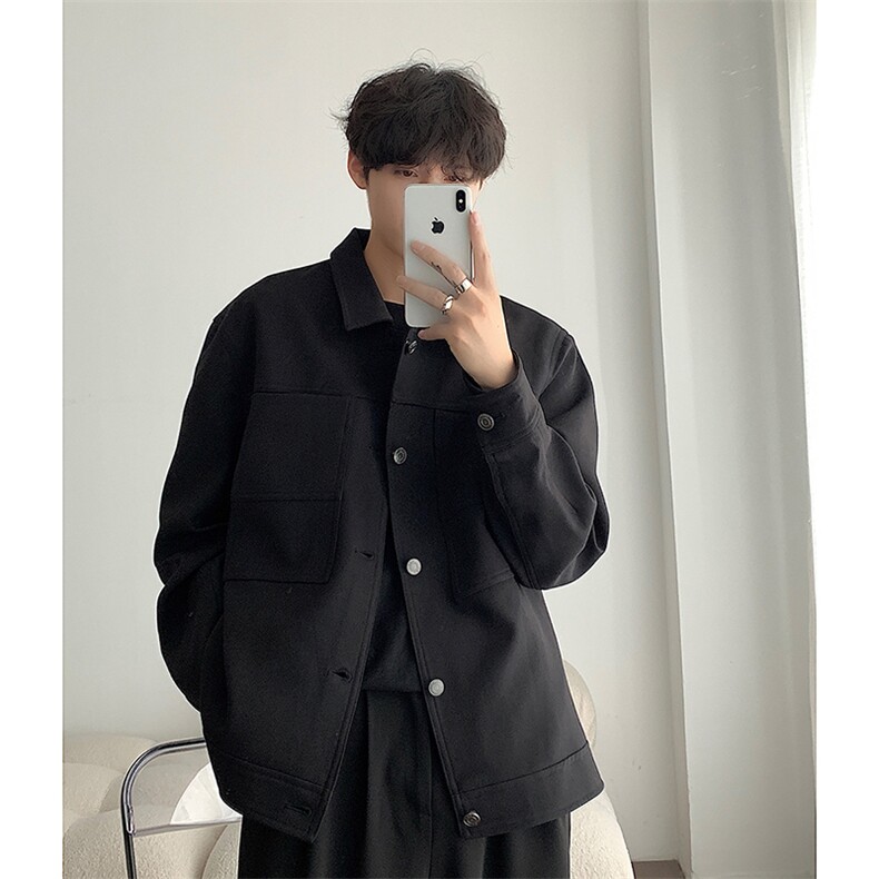 秋季韩版宽松翻领工装夹克百搭外套B289-1-JK08-P120,男装夹克,电商B289-1