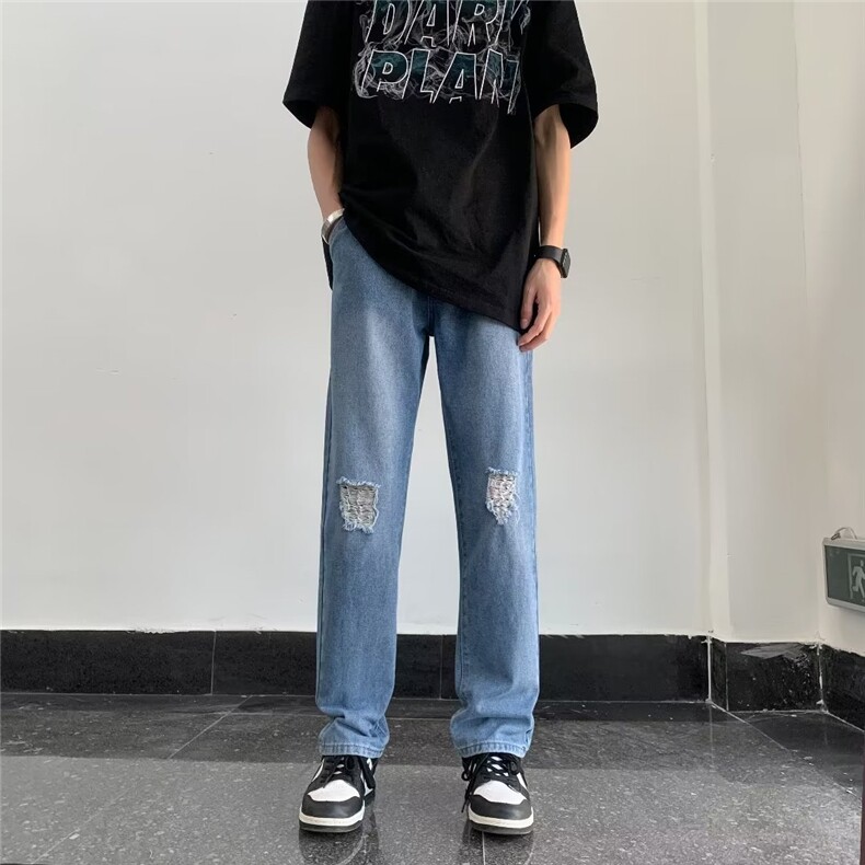 美式牛仔裤男春秋新款休闲直筒裤XK5011P45,男装牛仔裤,星座1116-2