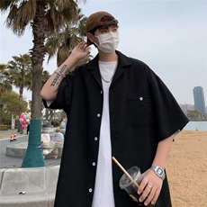 慵懒潮ins衬衫青春流行五分袖标准男百搭C4503P28，男装衬衫，星座1116-2