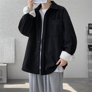 8XL-M加绒灯芯绒衬衫大码复古秋冬保暖上衣外套CS9001/P58加绒68图片